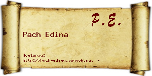 Pach Edina névjegykártya